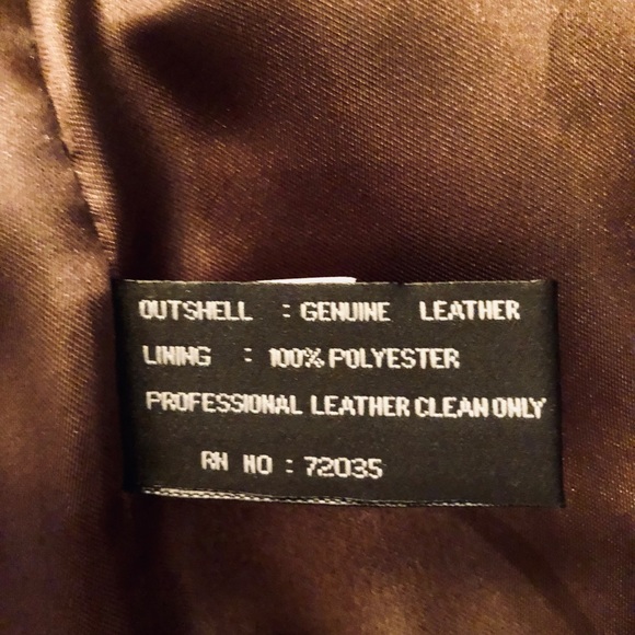 Brown Genuine Leather Jacket - Picture 10 of 11
